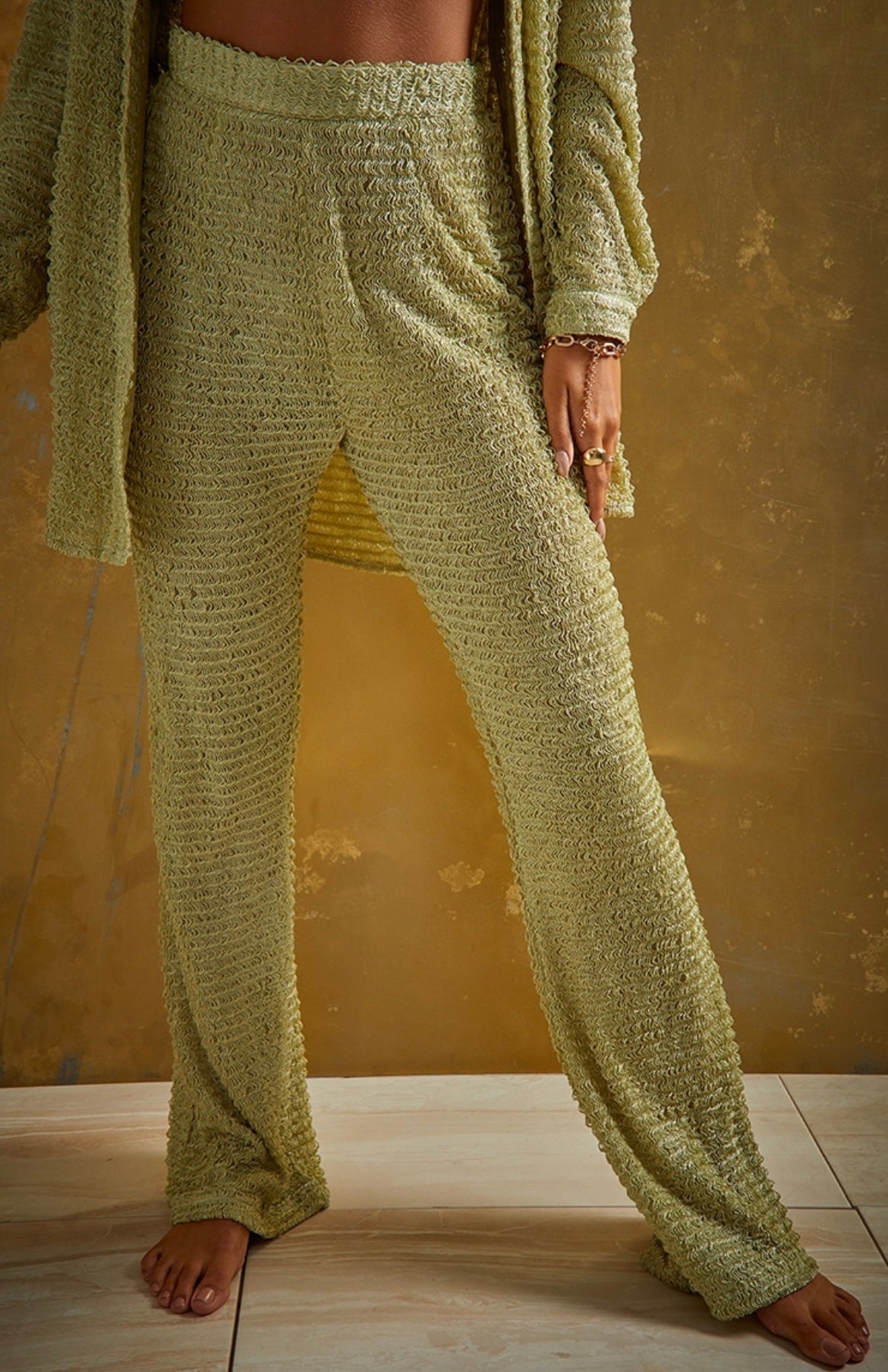 PLT textured beach trouser