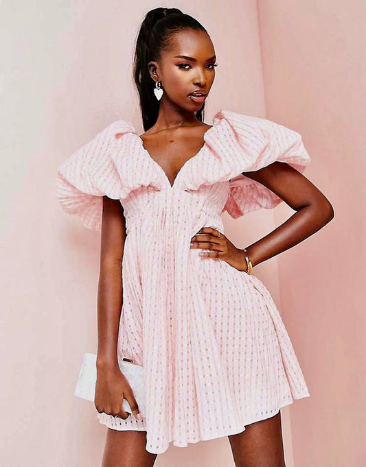 ASOS pink gingham dress