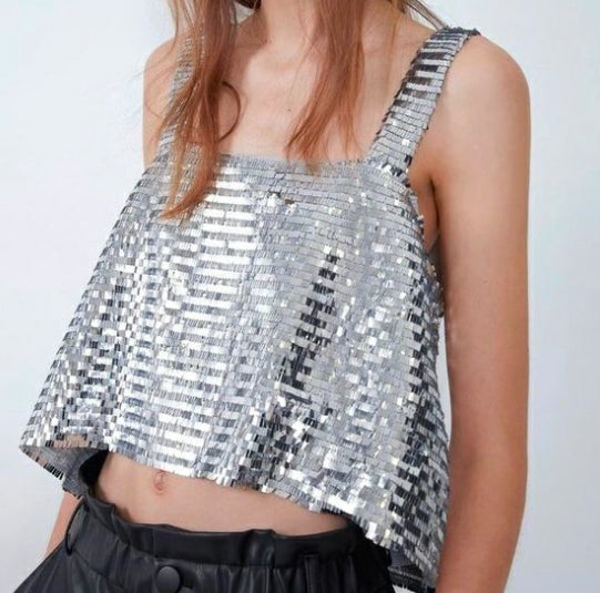 Zara sequin mini skirt & top