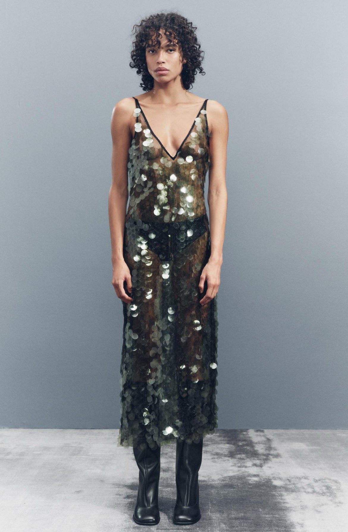 ZARA Disc sequin dress