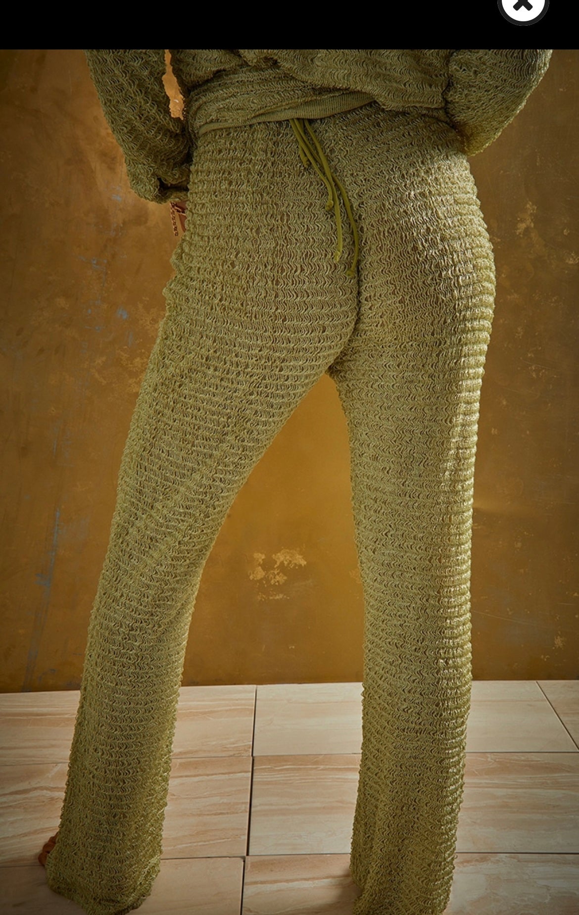 PLT textured beach trouser