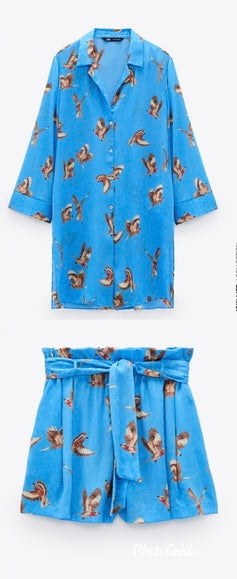 ZARA bird print set